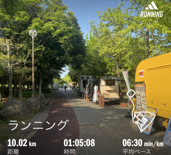 5月3日(土)／ビルドアップ走10km、大阪よどがわ市民マラソンハーフにエントリー