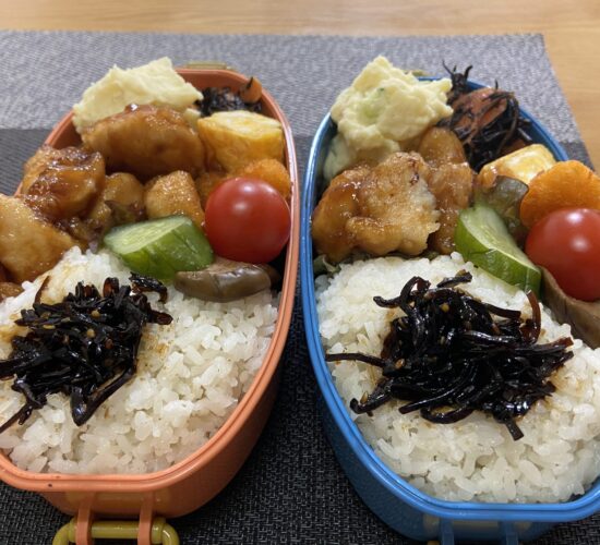 6月16日(月)／鶏むね肉のチキン南蛮風、ひじきと人参の煮物、ポテトサラダなど